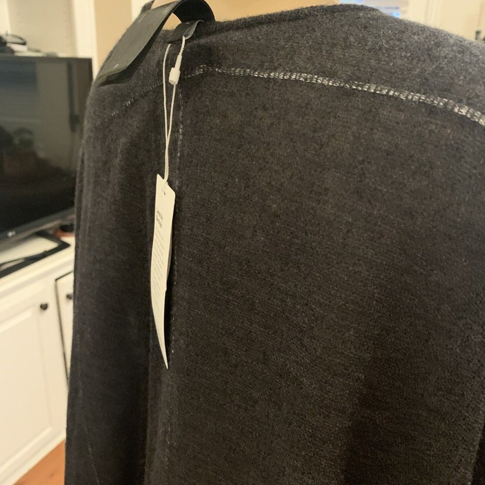 NWT Eileen Fisher Charcoal Virgin Wool Serape OS/TU - Picture 5 of 8